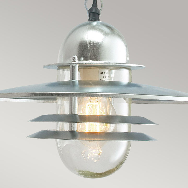 Elstead Lighting Oslo 1 Light Chain Lantern - Galvanised OS8-GAL-C Galvanised