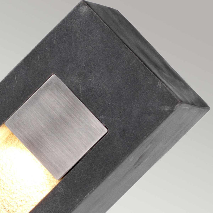 Norlys Parkstone Large LED Bollard PARKSTONE-BOL-A Basalt Stone with Stainless Steel