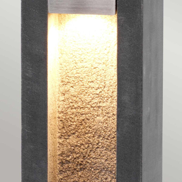 Norlys Parkstone Large LED Bollard PARKSTONE-BOL-A Basalt Stone with Stainless Steel