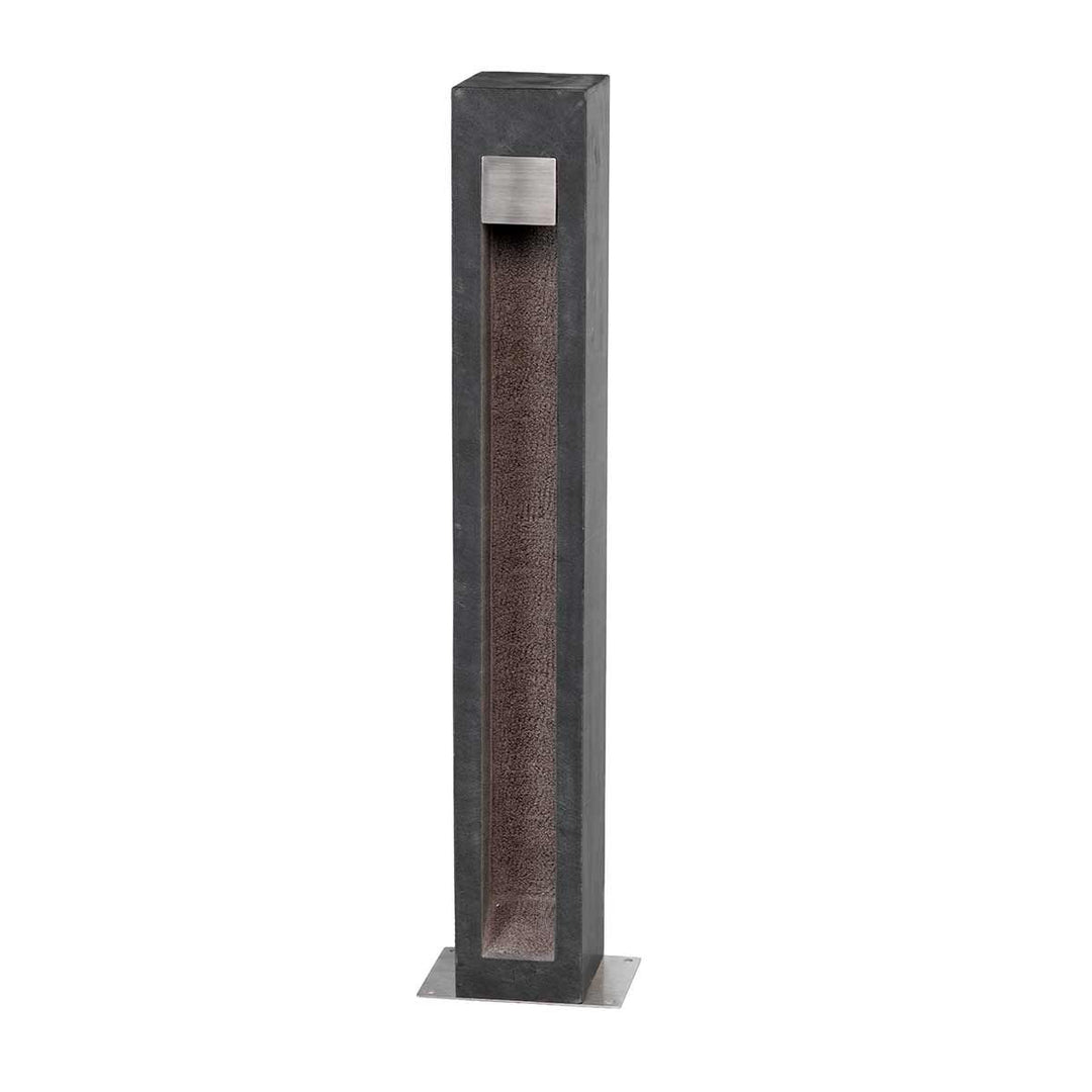 Norlys Parkstone Large LED Bollard PARKSTONE-BOL-A Basalt Stone with Stainless Steel