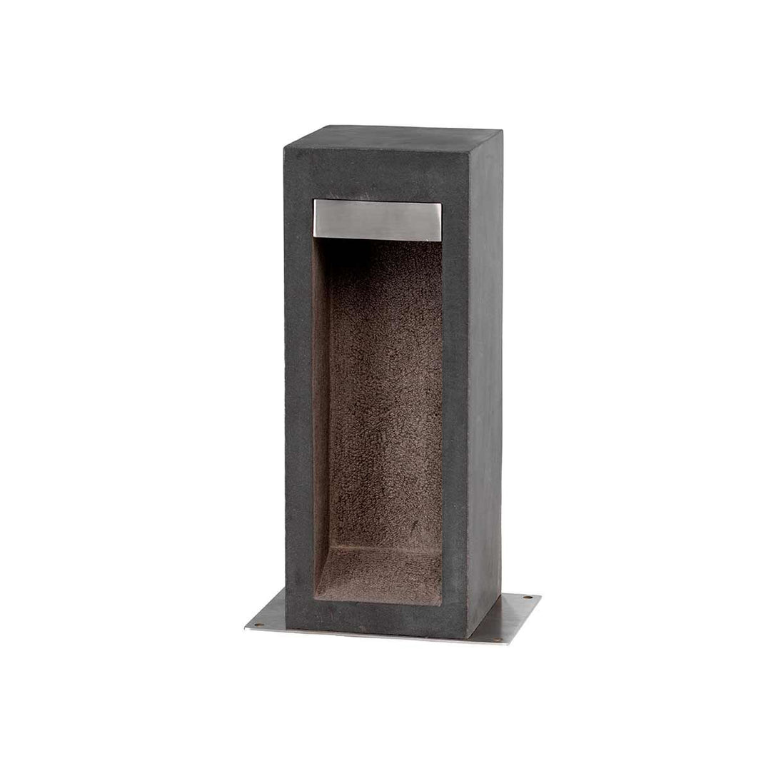 Norlys Parkstone Medium LED Bollard PARKSTONE-BOL-B Basalt Stone with Stainless Steel