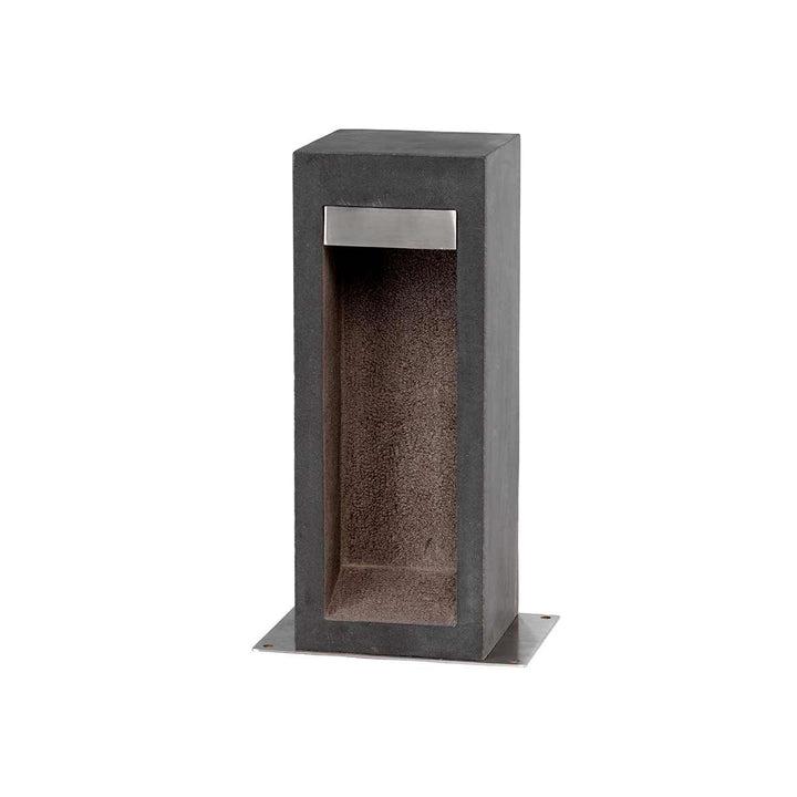 Norlys Parkstone Medium LED Bollard PARKSTONE-BOL-B Basalt Stone with Stainless Steel