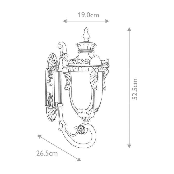Norlys Philadelphia 1 Light Medium Wall Lantern PH1-M-OB Old Bronze