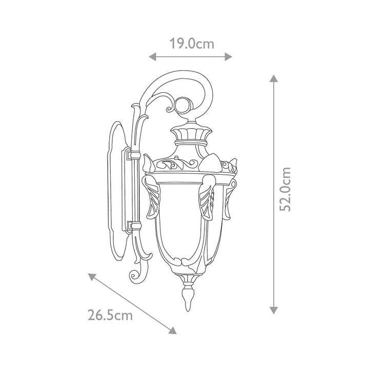 Norlys Philadelphia 1 Light Medium Down Wall Lantern PH2-M-OB Old Bronze