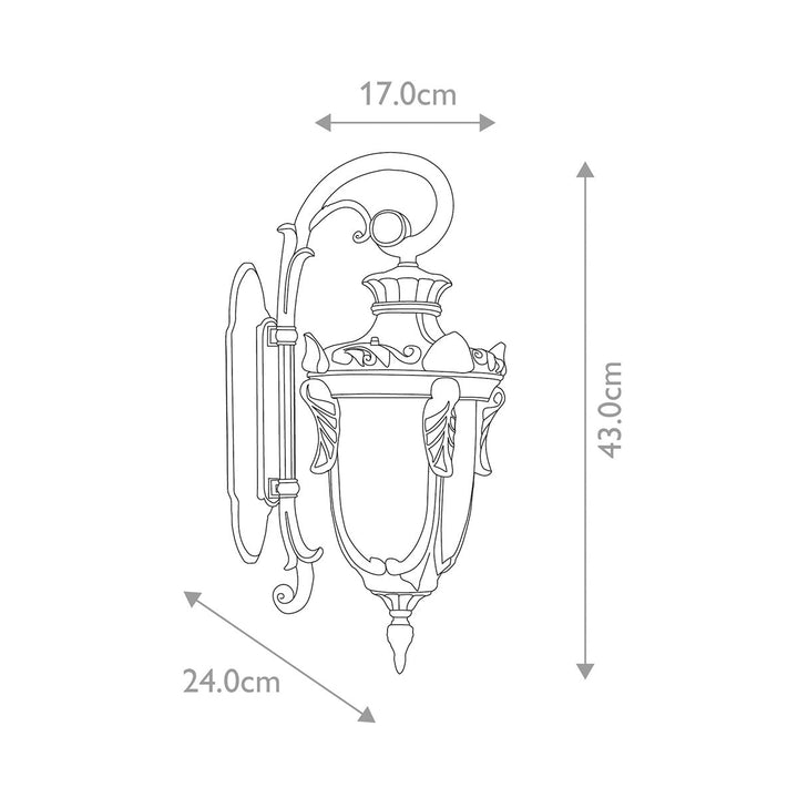 Norlys Philadelphia 1 Light Small Down Wall Lantern PH2-S-OB Old Bronze