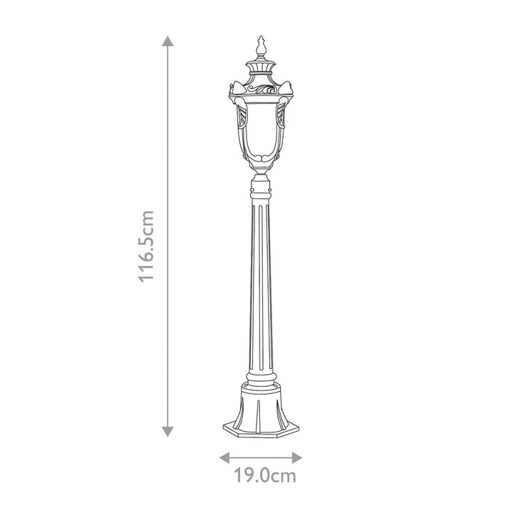 Norlys Philadelphia 1 Light Medium Pillar PH4-M-OB Old Bronze
