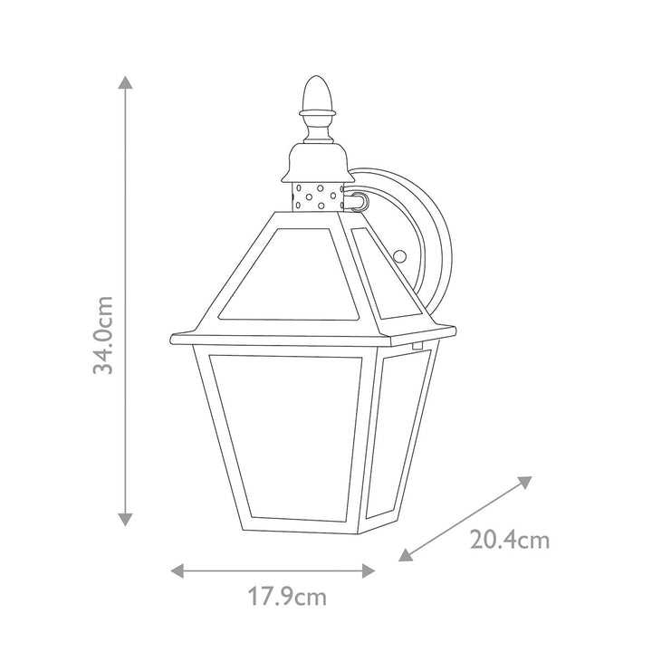 Norlys Polruan 1 Light Wall Lantern POLRUAN Mud Black