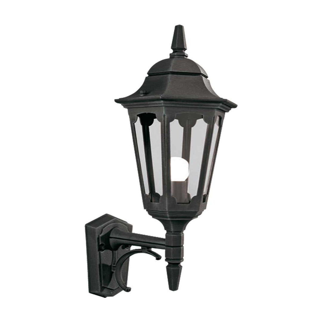 Norlys Parish 1 Light Up Wall Lantern PR1-BLACK Black