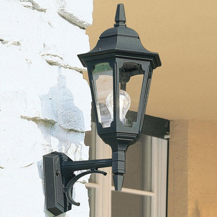 Norlys Parish 1 Light Up Wall Lantern PR1-BLACK Black
