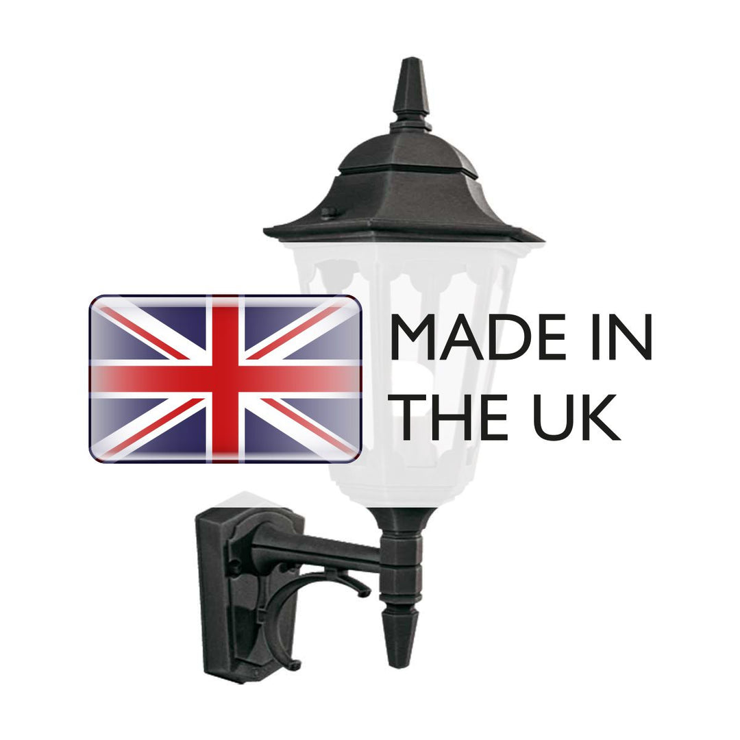 Norlys Parish 1 Light Up Wall Lantern PR1-BLACK Black