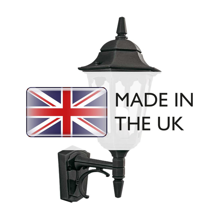 Norlys Parish 1 Light Up Wall Lantern PR1-BLACK Black