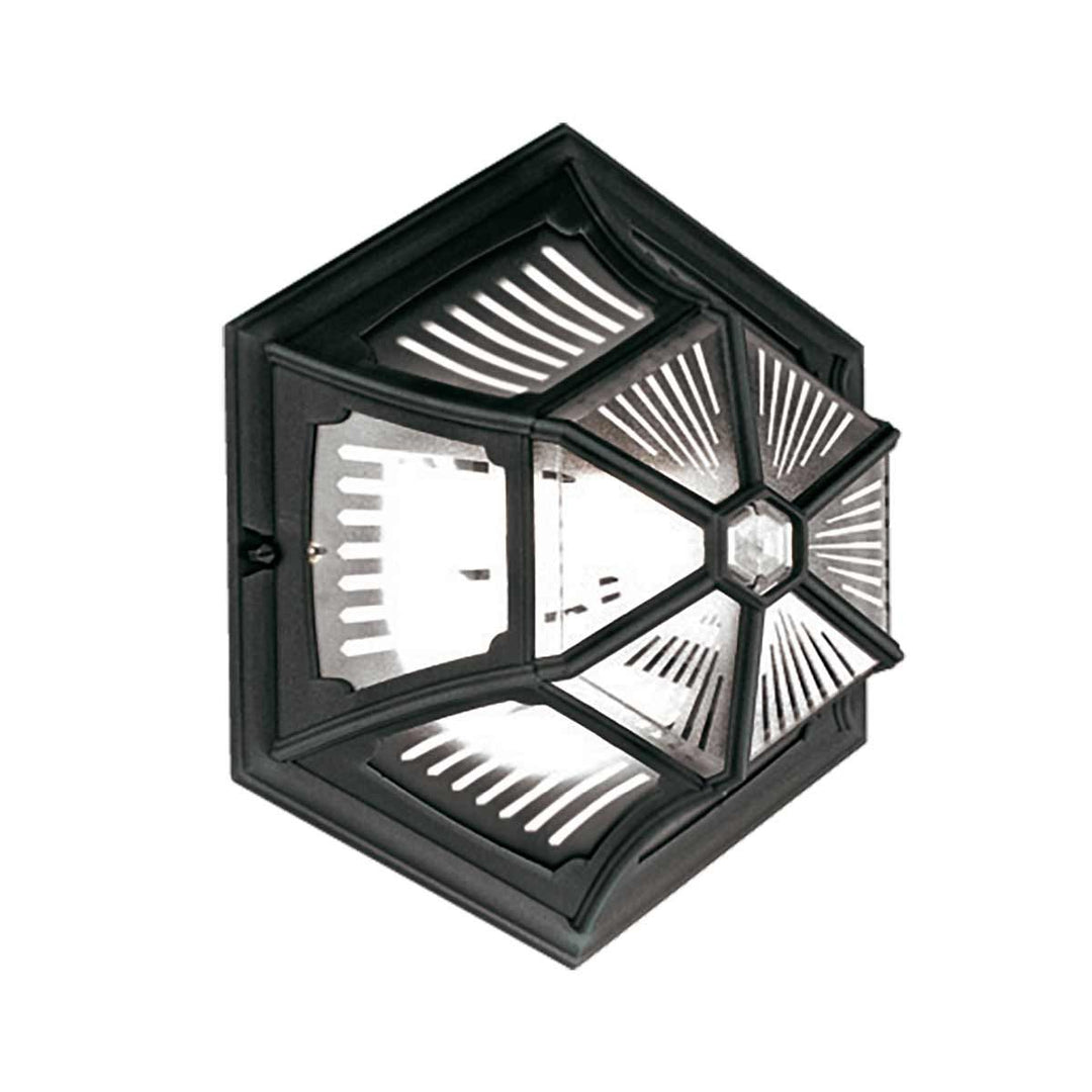 Norlys Parish 1 Light Ceiling Flush  PR12-BLACK Black