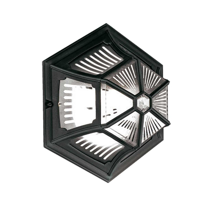 Norlys Parish 1 Light Ceiling Flush  PR12-BLACK Black