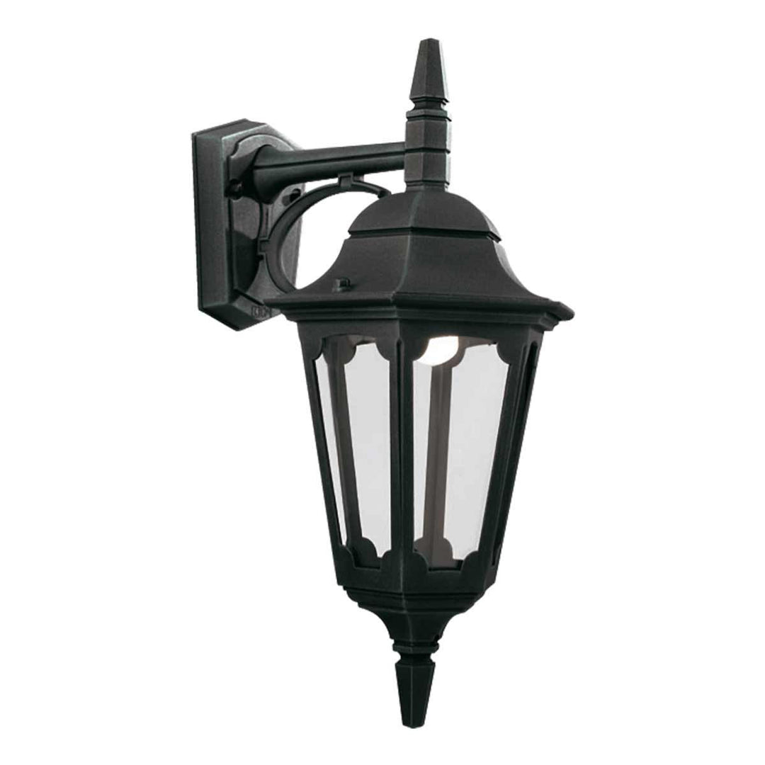 Norlys Parish 1 Light Down Wall Lantern PR2-BLACK Black