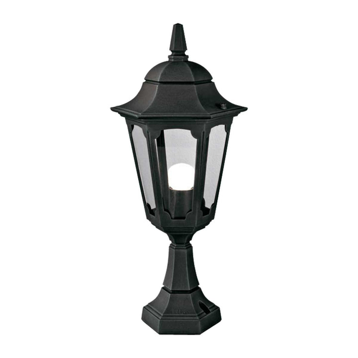 Norlys Parish 1 Light Pedestal Lantern  PR4-BLACK Black