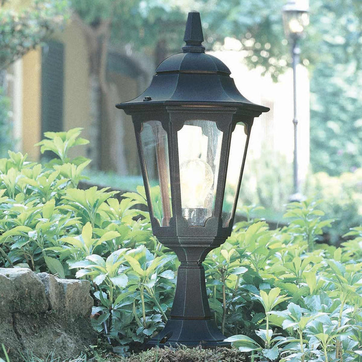 Norlys Parish 1 Light Pedestal Lantern  PR4-BLACK Black