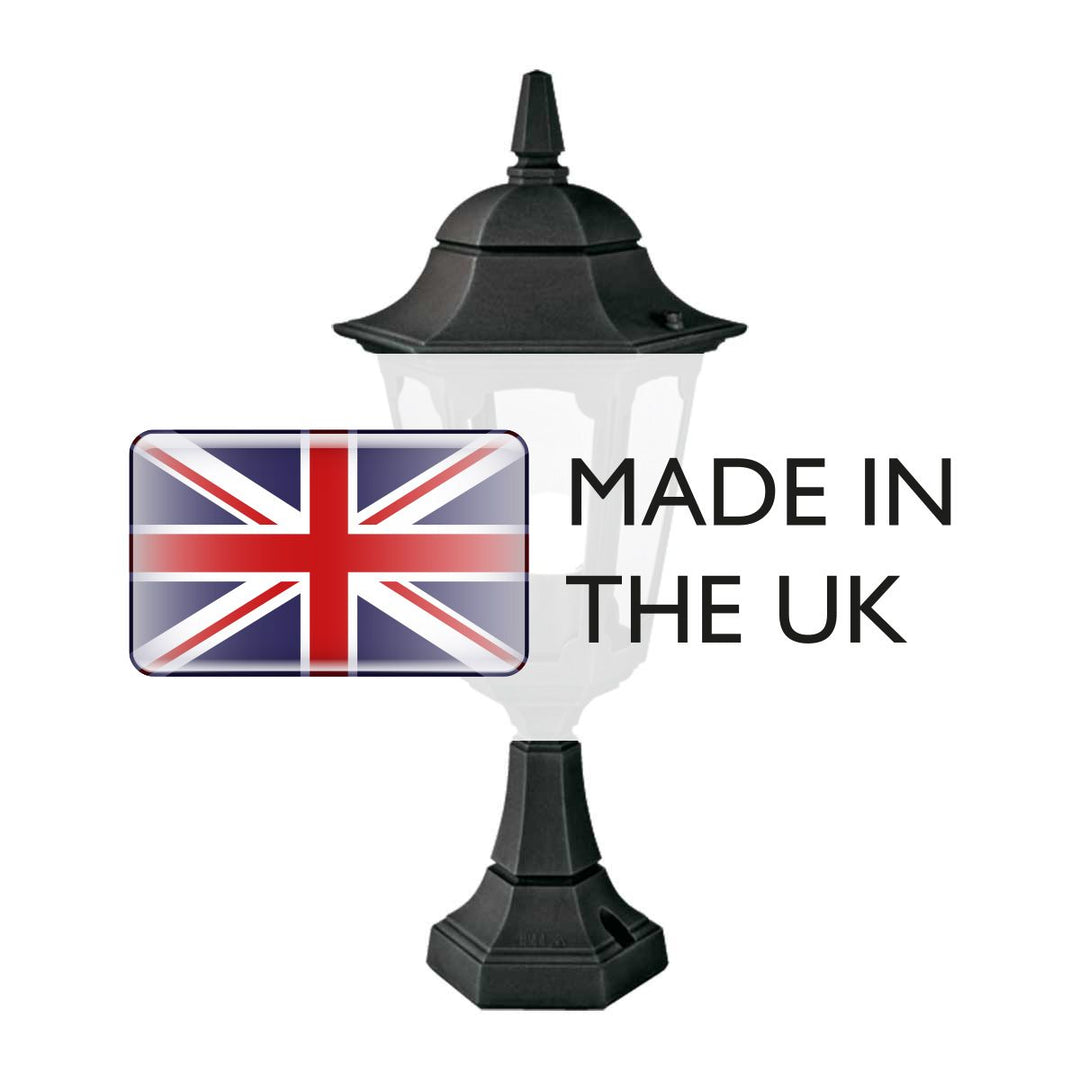 Norlys Parish 1 Light Pedestal Lantern  PR4-BLACK Black