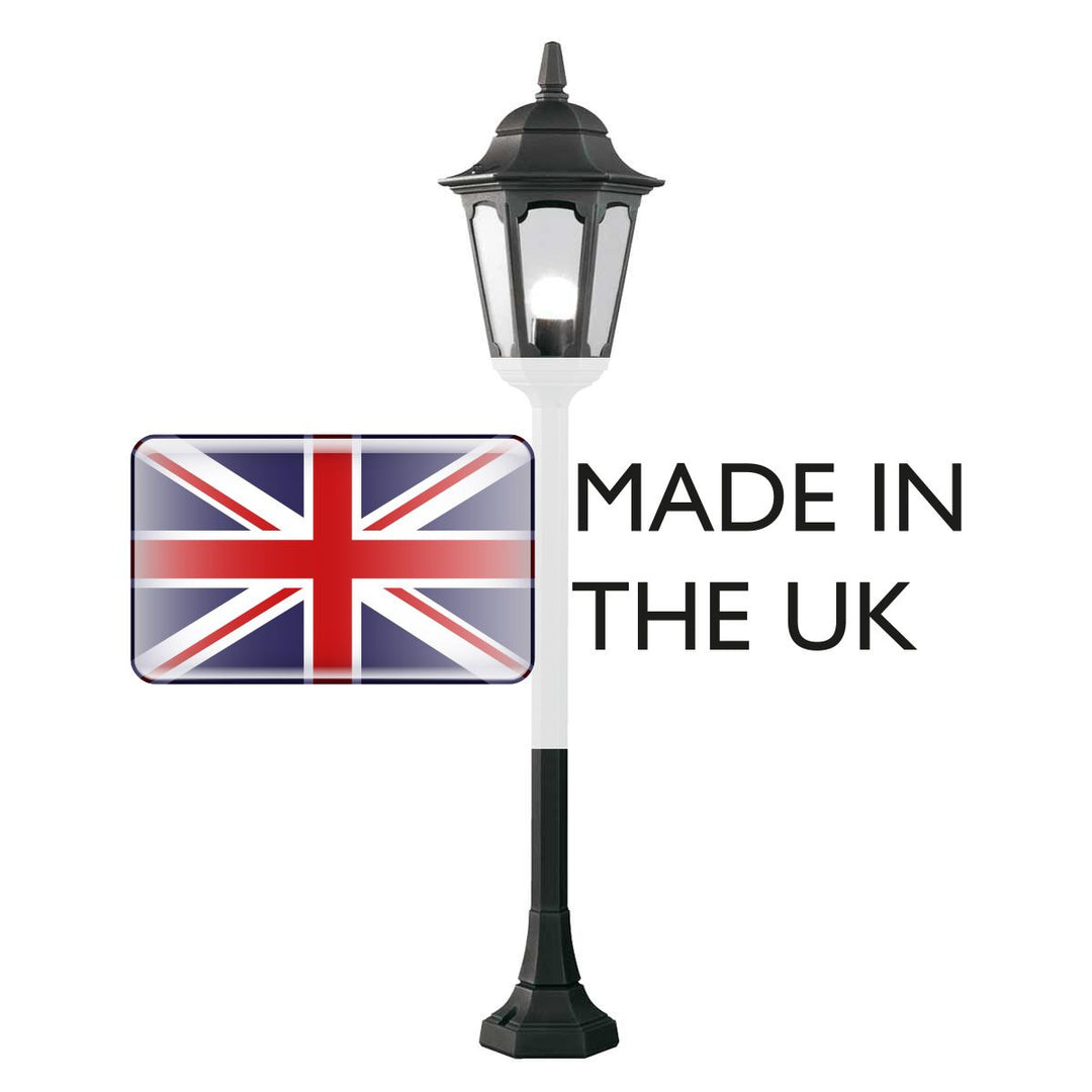 Norlys Parish 1 Light Pillar Lantern  PR5-BLACK Black