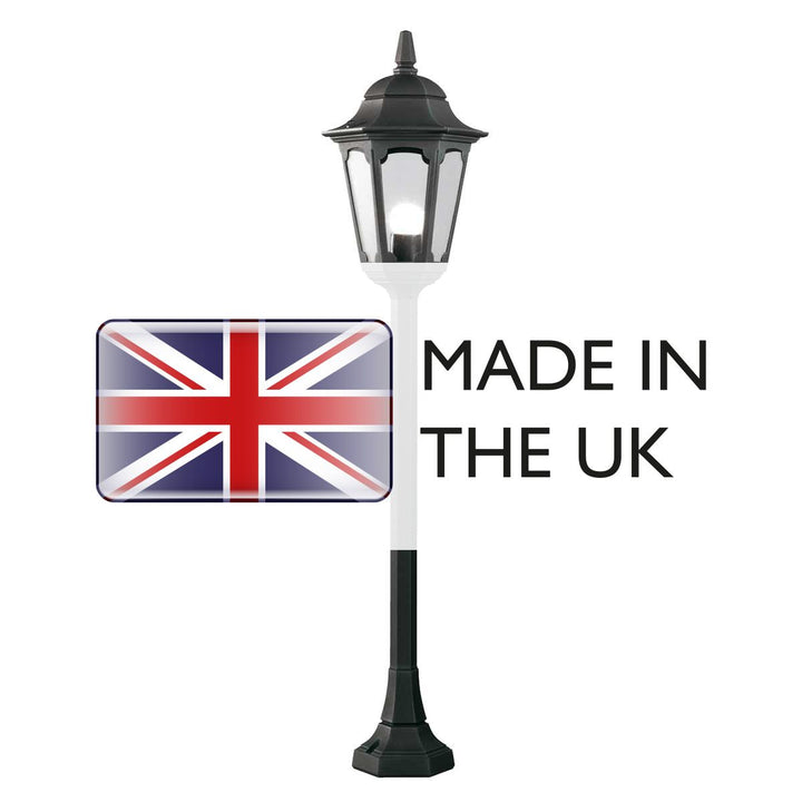 Norlys Parish 1 Light Pillar Lantern  PR5-BLACK Black