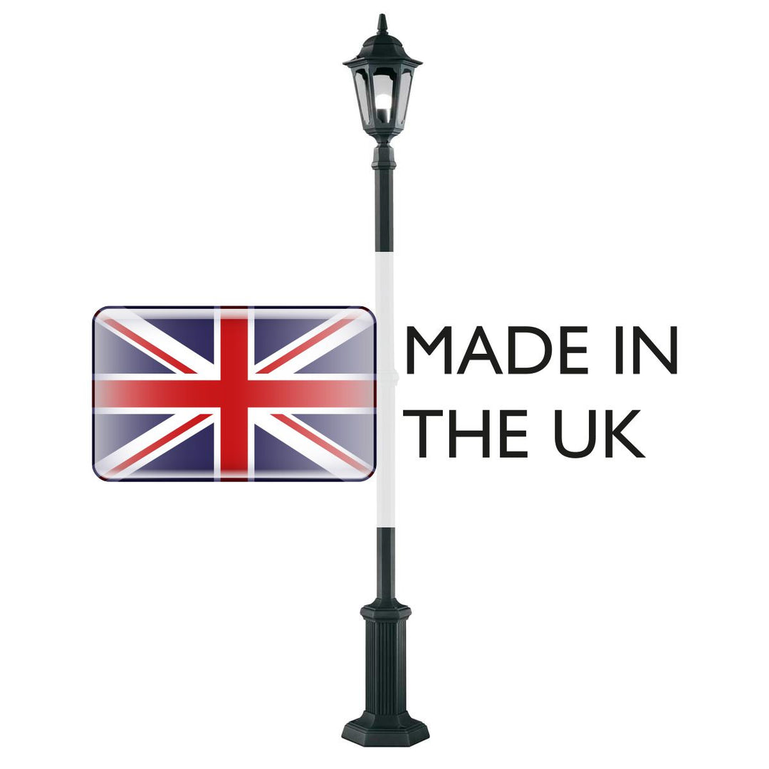 Norlys Parish 1 Light Lamp Post  PR6-BLACK Black