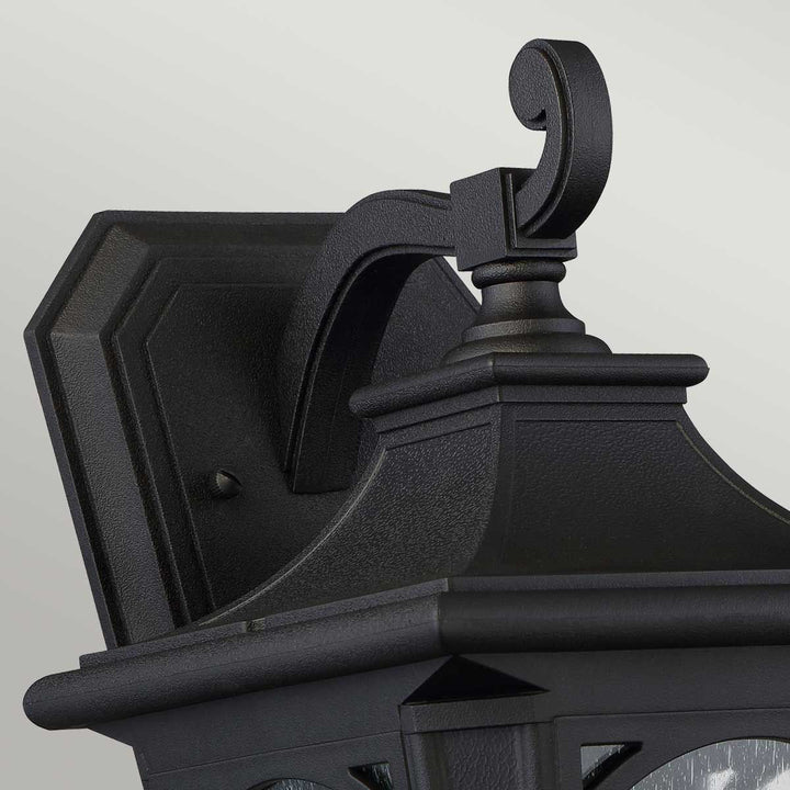 Norlys Bedford 1 Light Medium Wall Lantern QZ-BEDFORD2-M Mystic Black