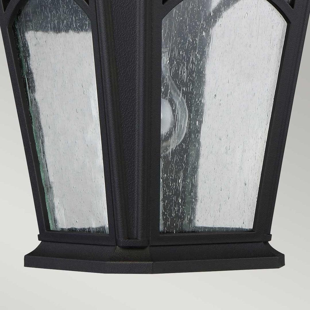 Norlys Bedford 1 Light Medium Wall Lantern QZ-BEDFORD2-M Mystic Black