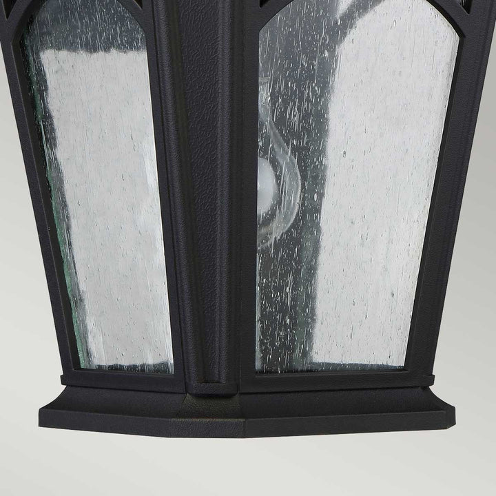 Norlys Bedford 1 Light Medium Wall Lantern QZ-BEDFORD2-M Mystic Black
