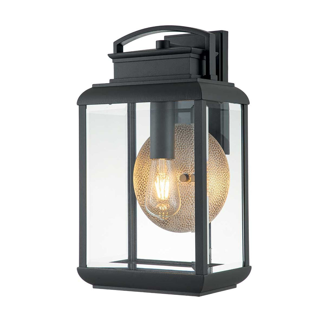 Norlys Byron 1 Light Large Wall Lantern QZ-BYRON-L-GR Graphite with Pewter Reflector