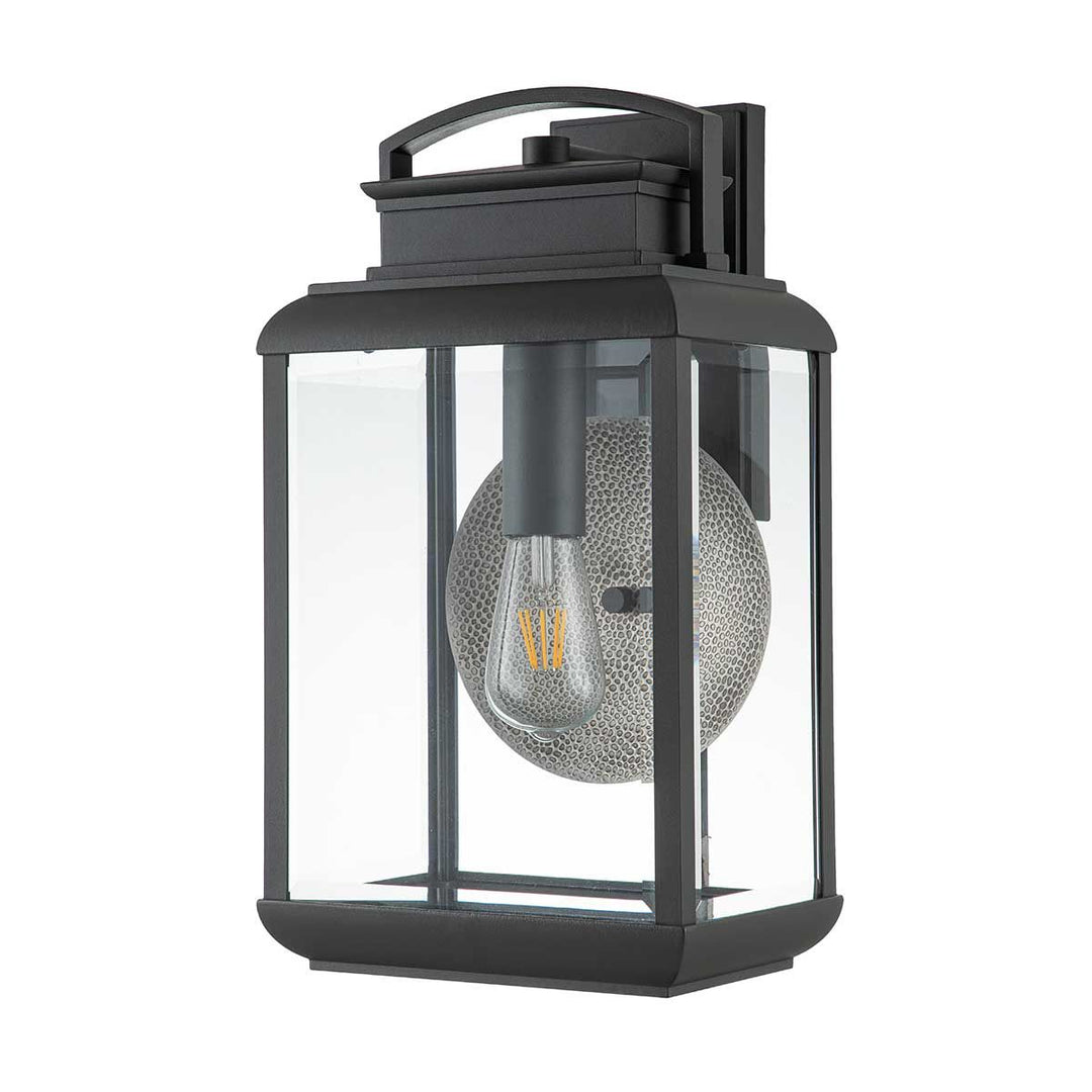 Norlys Byron 1 Light Large Wall Lantern QZ-BYRON-L-GR Graphite with Pewter Reflector
