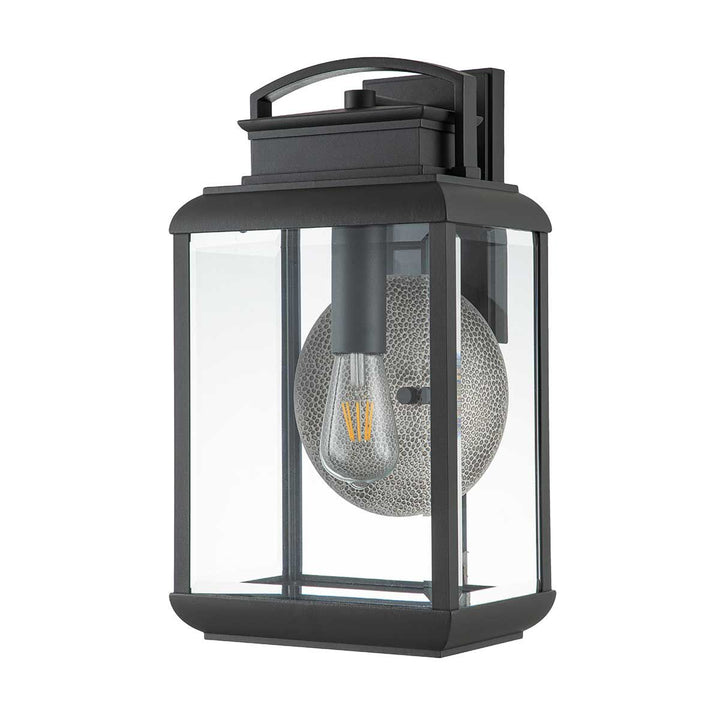 Norlys Byron 1 Light Large Wall Lantern QZ-BYRON-L-GR Graphite with Pewter Reflector