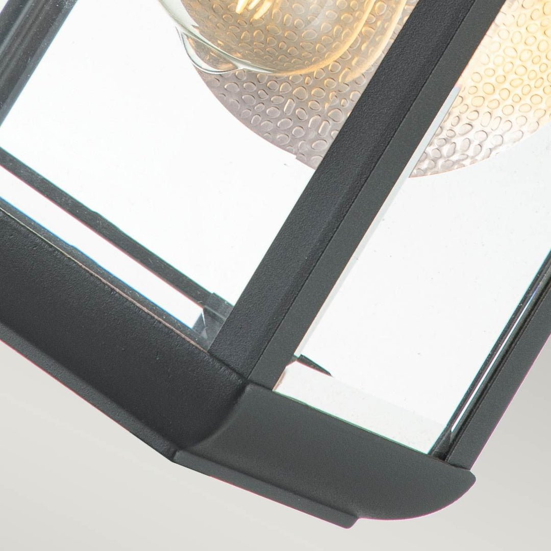 Norlys Byron 1 Light Medium Wall Lantern QZ-BYRON-M-GR Graphite with Pewter Reflector