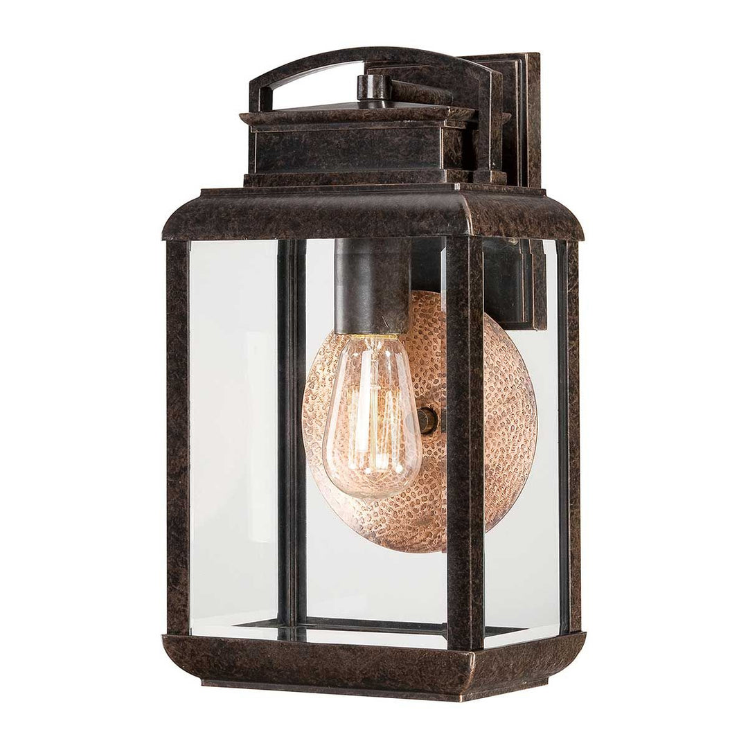 Norlys Byron 1 Light Medium Wall Lantern QZ-BYRON-M Imperial Bronze with Copper Reflector