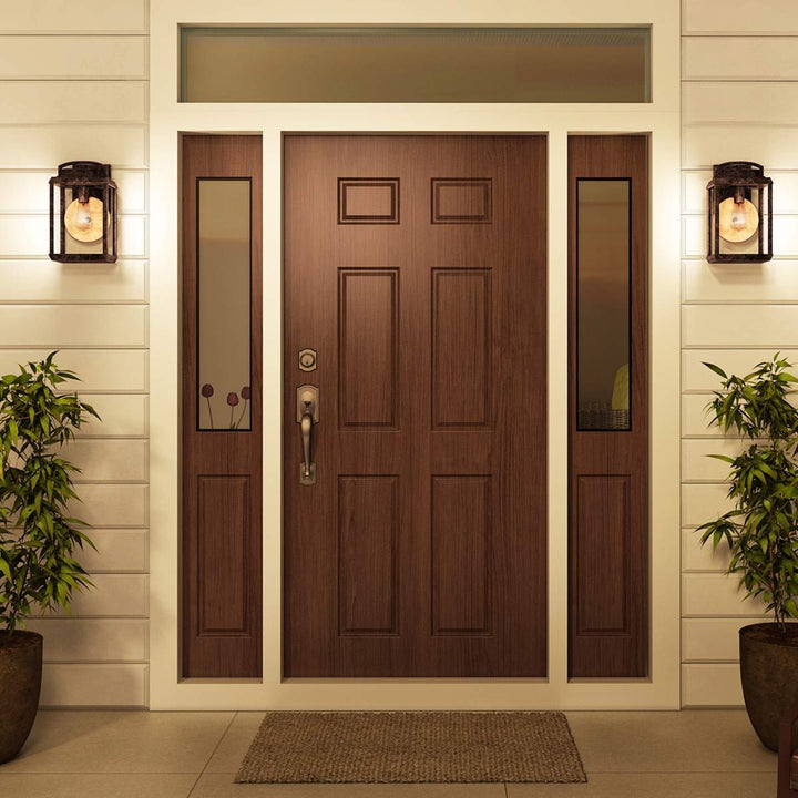 Norlys Byron 1 Light Medium Wall Lantern QZ-BYRON-M Imperial Bronze with Copper Reflector