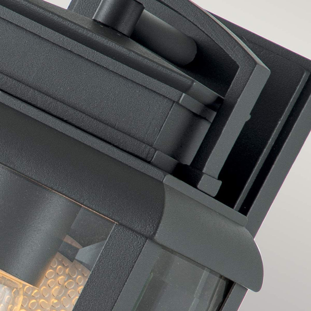 Norlys Byron 1 Light Small Wall Lantern QZ-BYRON-S-GR Graphite with Pewter Reflector