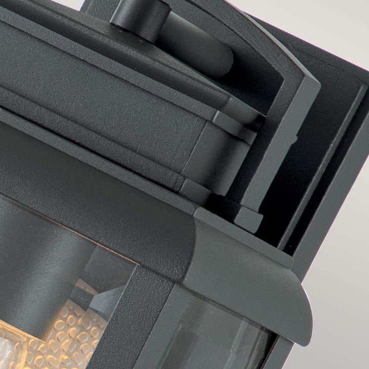 Norlys Byron 1 Light Small Wall Lantern QZ-BYRON-S-GR Graphite with Pewter Reflector