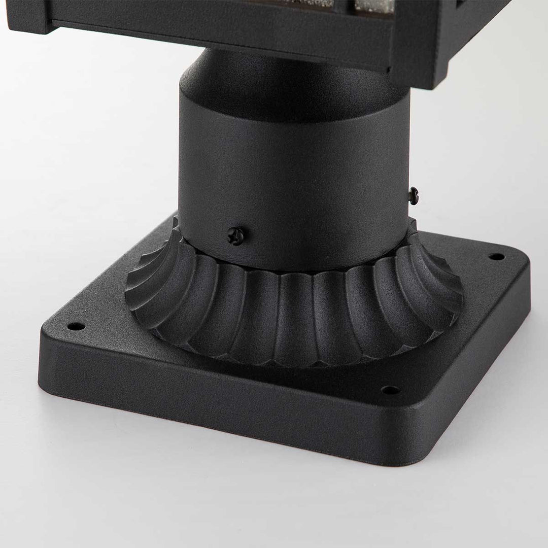 Norlys Cedar Point 1 Light Pedestal QZ-CEDAR-POINT3-M-BK Black