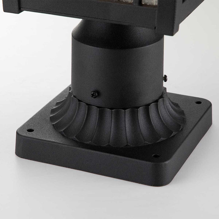 Norlys Cedar Point 1 Light Pedestal QZ-CEDAR-POINT3-M-BK Black