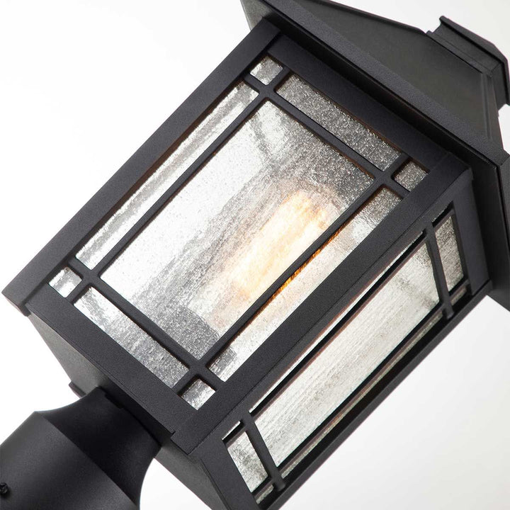 Norlys Cedar Point 1 Light Pedestal QZ-CEDAR-POINT3-M-BK Black