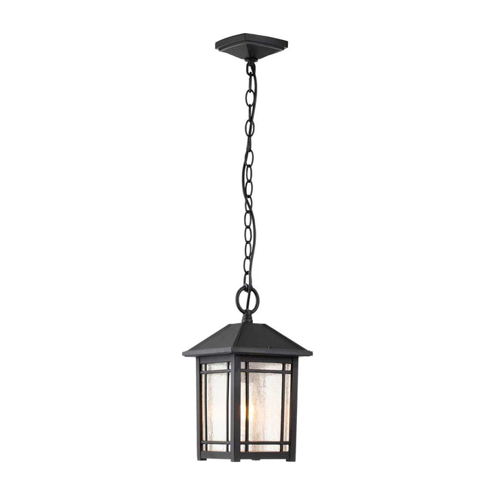 Norlys Cedar Point 1 Light Chain Lantern QZ-CEDAR-POINT8-M-BK Black