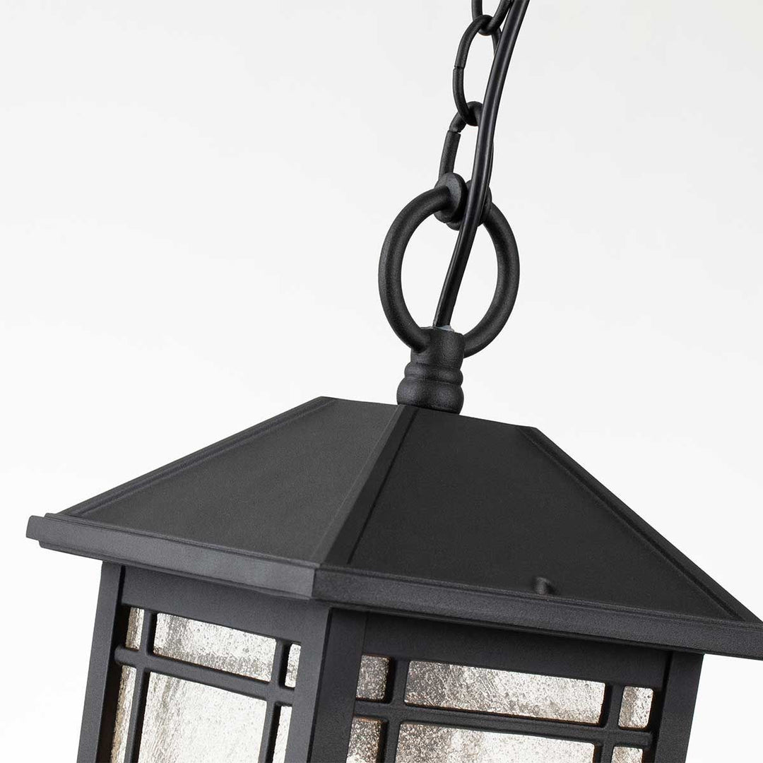 Norlys Cedar Point 1 Light Chain Lantern QZ-CEDAR-POINT8-M-BK Black