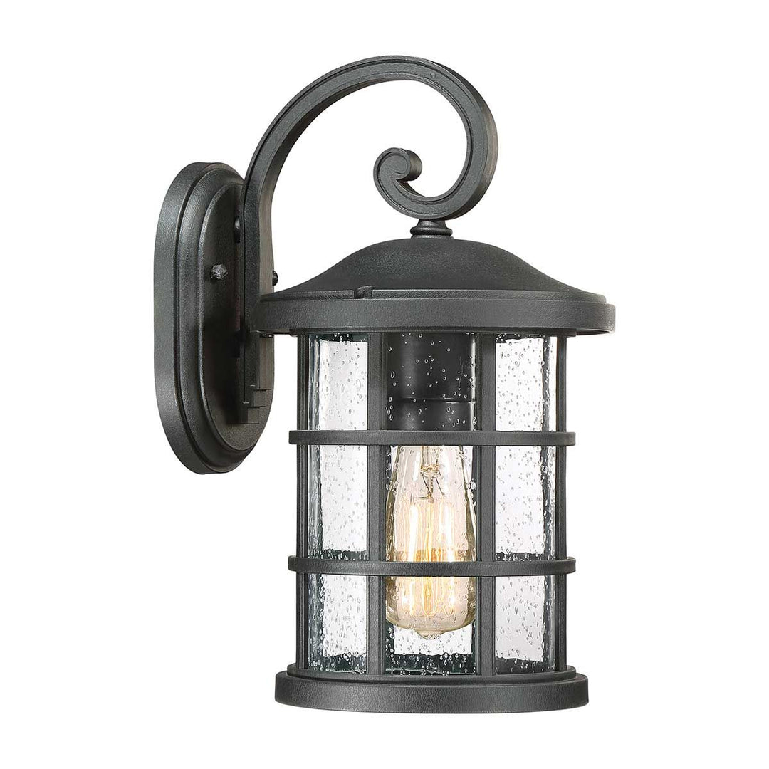 Norlys Crusade 1 Light Medium Wall Lantern QZ-CRUSADE-M-BLK Earth Black