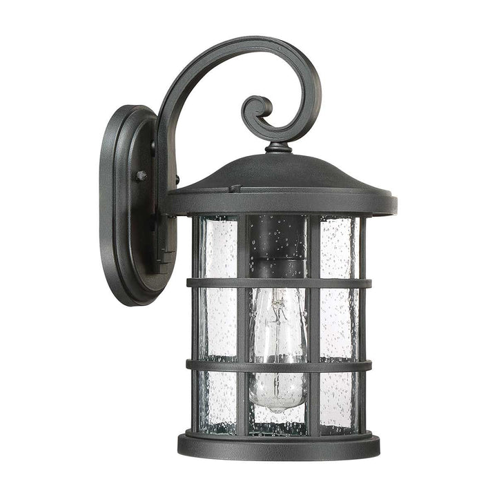Norlys Crusade 1 Light Medium Wall Lantern QZ-CRUSADE-M-BLK Earth Black