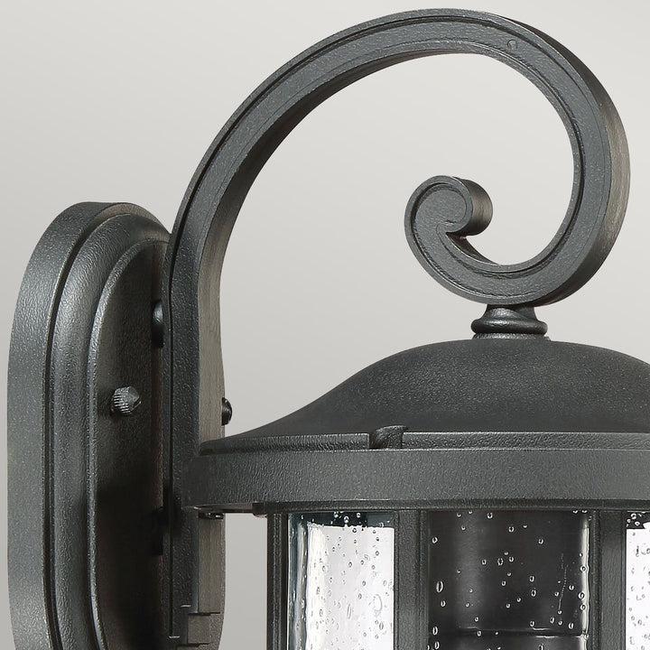Norlys Crusade 1 Light Medium Wall Lantern QZ-CRUSADE-M-BLK Earth Black