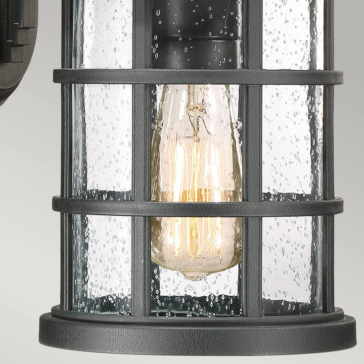 Norlys Crusade 1 Light Medium Wall Lantern QZ-CRUSADE-M-BLK Earth Black