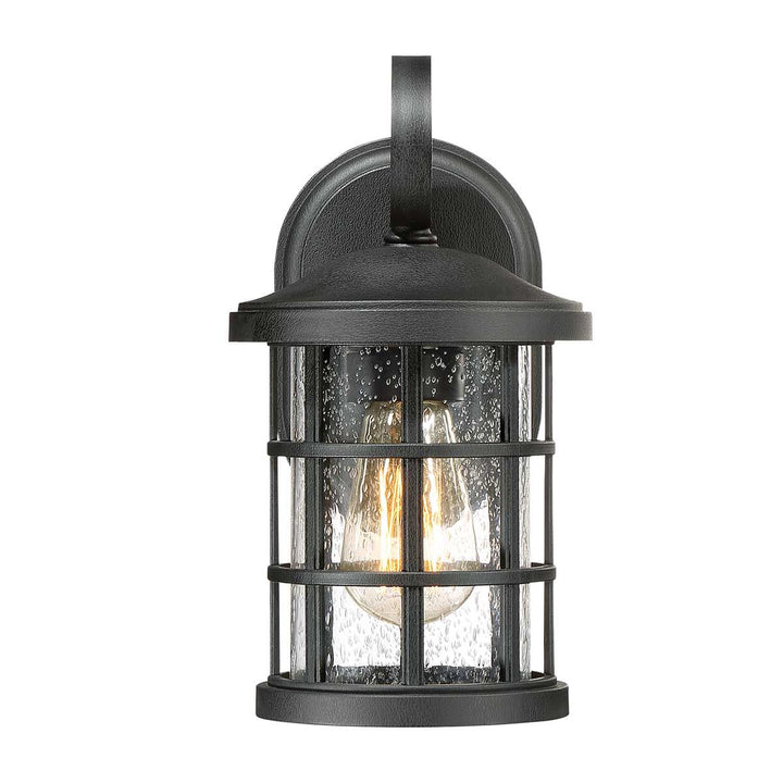 Norlys Crusade 1 Light Small Wall Lantern QZ-CRUSADE-S-BLK Earth Black