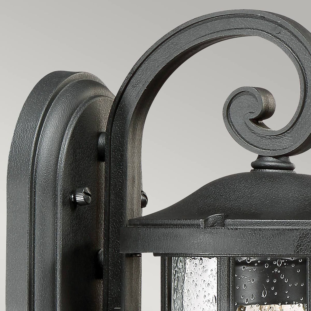 Norlys Crusade 1 Light Small Wall Lantern QZ-CRUSADE-S-BLK Earth Black
