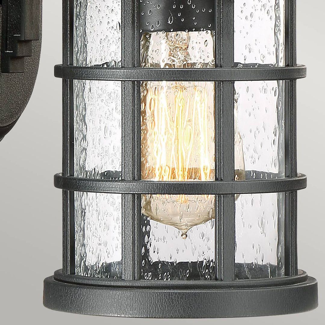 Norlys Crusade 1 Light Small Wall Lantern QZ-CRUSADE-S-BLK Earth Black