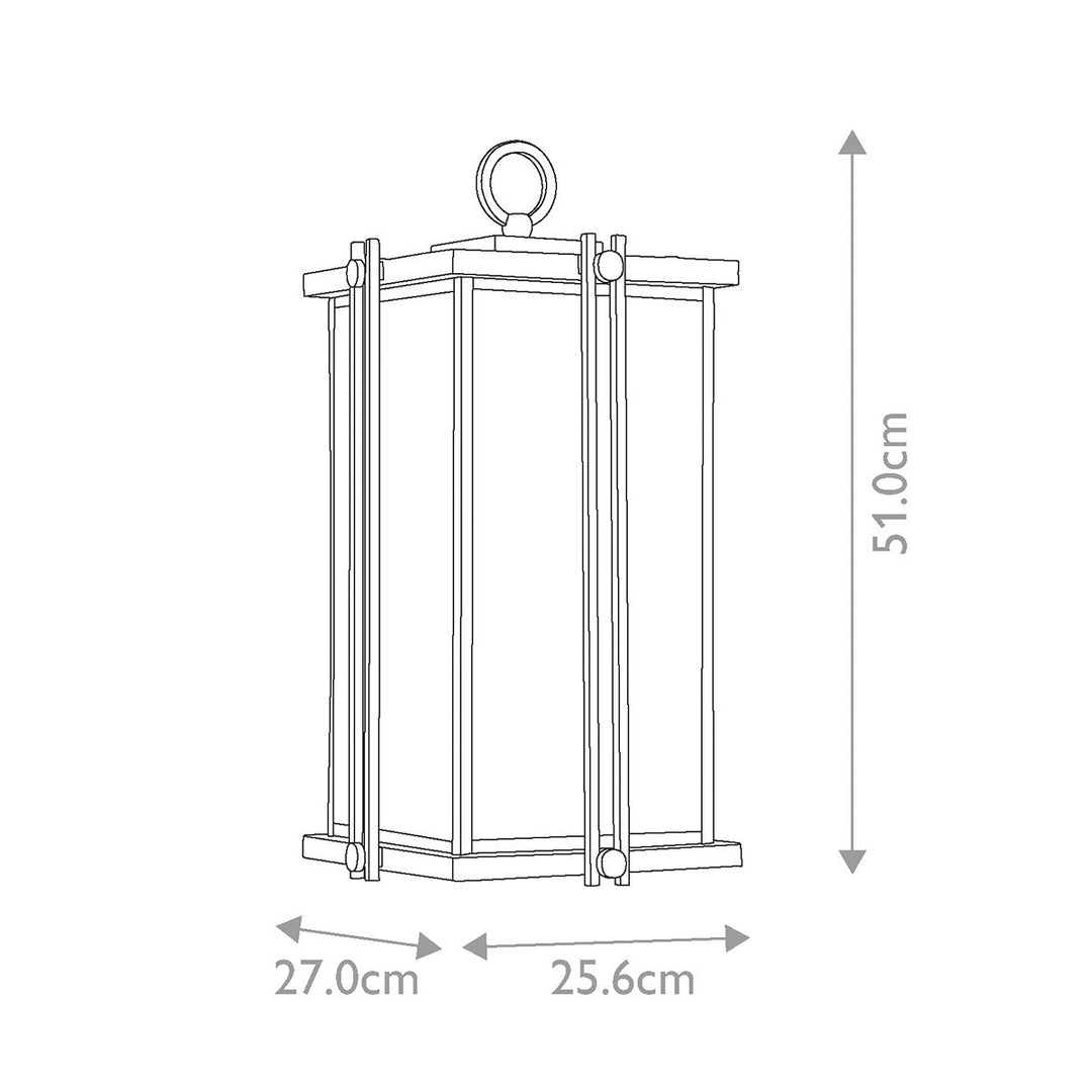 Norlys Goldenrod 1 Light Large Wall Lantern QZ-GOLDENROD2-L Western Bronze