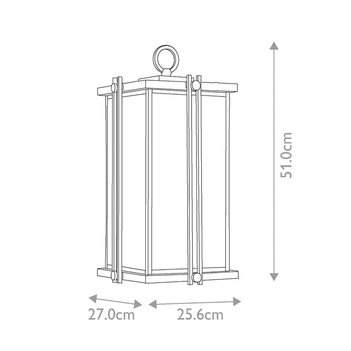 Norlys Goldenrod 1 Light Large Wall Lantern QZ-GOLDENROD2-L Western Bronze