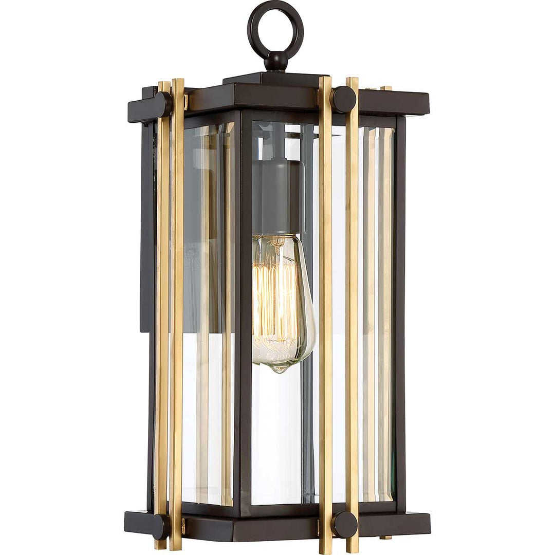 Norlys Goldenrod 1 Light Medium Wall Lantern QZ-GOLDENROD2-M Western Bronze